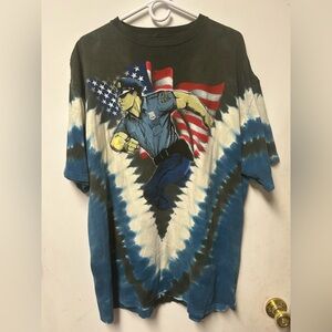 Liquid Blue Shirt Police NYPD To Serve And Protect Sz Xl Tie Dye